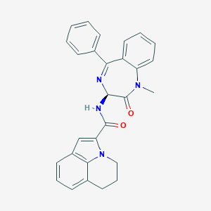 molecular formula C28H24N4O2 B142242 Tarazepide CAS No. 141374-81-4