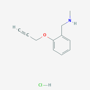 Methyl({[2-(prop-2-yn-1-yloxy)phenyl]methyl})amine hydrochloride