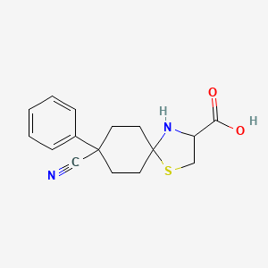 8-Cyano-8-phenyl-1-thia-4-azaspiro[4.5]decane-3-carboxylic acid