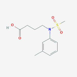 4-[(3-Methylphenyl)(methylsulfonyl)amino]butanoic acid