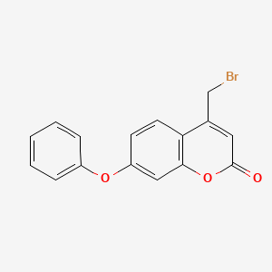 molecular formula C16H11BrO3 B14224281 2H-1-Benzopyran-2-one, 4-(bromomethyl)-7-phenoxy- CAS No. 828265-73-2