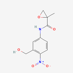 molecular formula C11H12N2O5 B14224307 N-[3-(Hydroxymethyl)-4-nitrophenyl]-2-methyloxirane-2-carboxamide CAS No. 821765-23-5