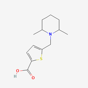 molecular formula C13H19NO2S B1422431 5-[(2,6-Dimethylpiperidin-1-yl)methyl]thiophene-2-carboxylic acid CAS No. 1245808-20-1