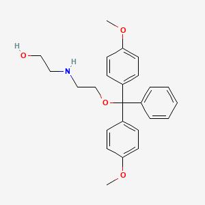 molecular formula C25H29NO4 B14224338 Ethanol, 2-[[2-[bis(4-methoxyphenyl)phenylmethoxy]ethyl]amino]- CAS No. 516462-74-1