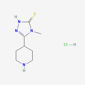 4-methyl-5-(piperidin-4-yl)-4H-1,2,4-triazole-3-thiol hydrochloride