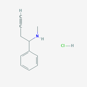 Methyl(1-phenylbut-3-yn-1-yl)amine hydrochloride