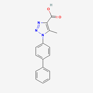 5-methyl-1-(4-phenylphenyl)-1H-1,2,3-triazole-4-carboxylic acid
