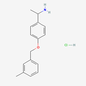 1-{4-[(3-Methylphenyl)methoxy]phenyl}ethan-1-amine hydrochloride