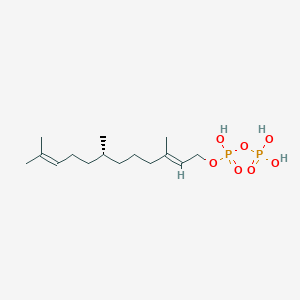molecular formula C15H30O7P2 B142245 phosphono [(2E,7R)-3,7,11-trimethyldodeca-2,10-dienyl] hydrogen phosphate CAS No. 127231-62-3