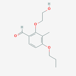 molecular formula C13H18O4 B14224506 Benzaldehyde, 2-(2-hydroxyethoxy)-3-methyl-4-propoxy- CAS No. 820237-59-0