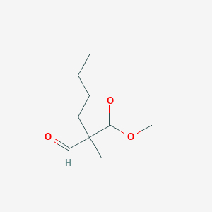 molecular formula C9H16O3 B14224514 Methyl 2-formyl-2-methylhexanoate CAS No. 717122-73-1