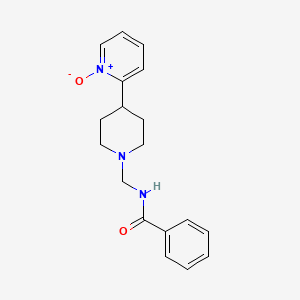 molecular formula C18H21N3O2 B14224613 N-[[4-(1-oxidopyridin-1-ium-2-yl)piperidin-1-yl]methyl]benzamide CAS No. 630121-45-8