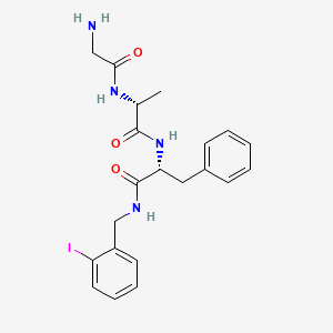 molecular formula C21H25IN4O3 B14224618 Glycyl-D-alanyl-N-[(2-iodophenyl)methyl]-D-phenylalaninamide CAS No. 824406-64-6