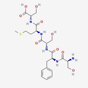 molecular formula C23H35N5O9S B14224651 L-Serine, L-seryl-L-phenylalanyl-L-seryl-L-methionyl- CAS No. 557786-29-5