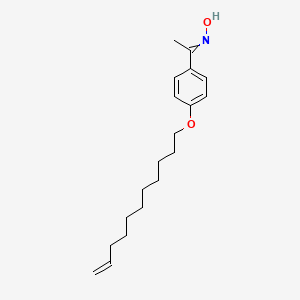 molecular formula C19H29NO2 B14224656 N-(1-{4-[(Undec-10-en-1-yl)oxy]phenyl}ethylidene)hydroxylamine CAS No. 573975-98-1