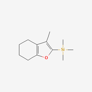 molecular formula C12H20OSi B14224699 Trimethyl(3-methyl-4,5,6,7-tetrahydro-1-benzofuran-2-yl)silane CAS No. 591231-64-0
