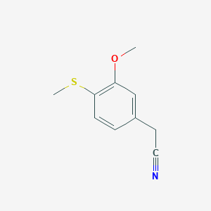 molecular formula C10H11NOS B1422472 2-[3-Methoxy-4-(methylsulfanyl)phenyl]acetonitrile CAS No. 1269152-73-9