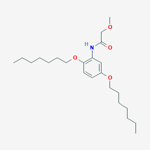 molecular formula C23H39NO4 B14224788 N-[2,5-Bis(heptyloxy)phenyl]-2-methoxyacetamide CAS No. 557104-88-8