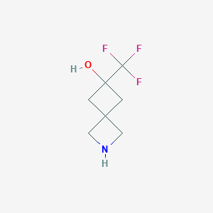 molecular formula C7H10F3NO B1422480 6-(Trifluoromethyl)-2-azaspiro[3.3]heptan-6-ol CAS No. 1251924-12-5