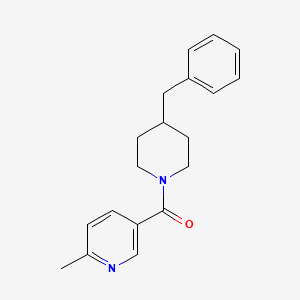 molecular formula C19H22N2O B14224839 Piperidine, 1-[(6-methyl-3-pyridinyl)carbonyl]-4-(phenylmethyl)- CAS No. 613660-58-5