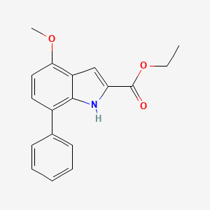 molecular formula C18H17NO3 B14224866 Ethyl 4-methoxy-7-phenyl-1H-indole-2-carboxylate CAS No. 825623-34-5
