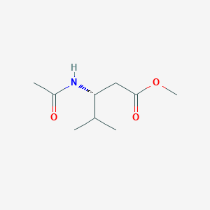 molecular formula C9H17NO3 B14224870 Pentanoic acid, 3-(acetylamino)-4-methyl-, methyl ester, (3R)- CAS No. 507278-27-5
