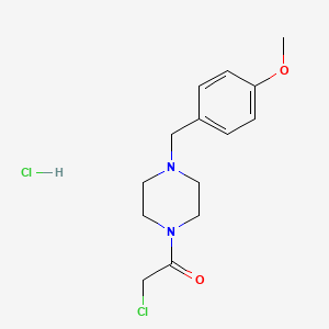 2-Chloro-1-{4-[(4-methoxyphenyl)methyl]piperazin-1-yl}ethan-1-one hydrochloride
