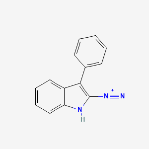 molecular formula C14H10N3+ B14224895 3-Phenyl-1H-indole-2-diazonium CAS No. 763075-50-9