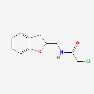 molecular formula C11H12ClNO2 B1422490 2-chloro-N-(2,3-dihydro-1-benzofuran-2-ylmethyl)acetamide CAS No. 1182992-49-9