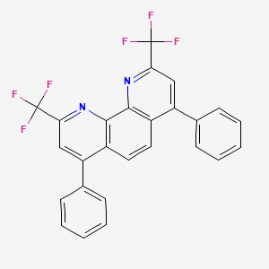molecular formula C26H14F6N2 B14224904 4,7-Diphenyl-2,9-bis(trifluoromethyl)-1,10-phenanthroline CAS No. 817638-45-2
