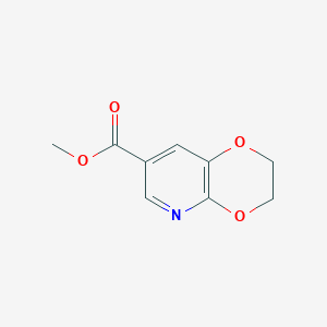 molecular formula C9H9NO4 B1422491 Methyl 2,3-dihydro-[1,4]dioxino[2,3-b]pyridine-7-carboxylate CAS No. 1261365-90-5