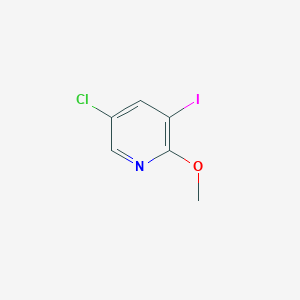 molecular formula C6H5ClINO B1422494 5-Chloro-3-iodo-2-methoxypyridine CAS No. 1261365-72-3