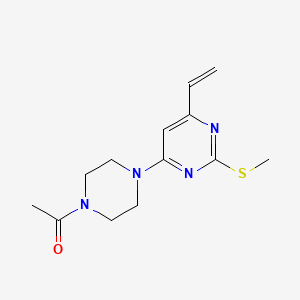 molecular formula C13H18N4OS B14224940 1-{4-[6-Ethenyl-2-(methylsulfanyl)pyrimidin-4-yl]piperazin-1-yl}ethan-1-one CAS No. 823220-77-5