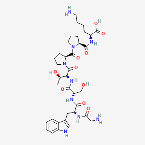 molecular formula C36H53N9O10 B14224961 Glycyl-L-tryptophyl-L-seryl-L-threonyl-L-prolyl-L-prolyl-L-lysine CAS No. 776304-17-7