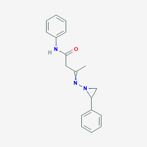 molecular formula C18H19N3O B14224965 N-Phenyl-3-[(2-phenylaziridin-1-yl)imino]butanamide CAS No. 590383-93-0
