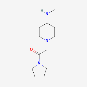 molecular formula C12H23N3O B1422499 2-[4-(Methylamino)piperidin-1-yl]-1-(pyrrolidin-1-yl)ethan-1-one CAS No. 1184429-52-4