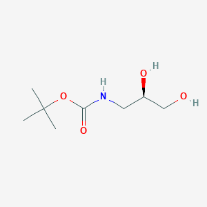 molecular formula C8H17NO4 B142250 Tert-butyl N-[(2R)-2,3-dihydroxypropyl]carbamate CAS No. 148983-23-7