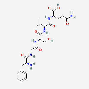 molecular formula C24H36N6O8 B14225015 L-Phenylalanylglycyl-L-seryl-L-valyl-L-glutamine CAS No. 574749-82-9