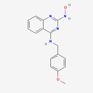 molecular formula C16H16N4O2 B14225021 N~2~-Hydroxy-N~4~-[(4-methoxyphenyl)methyl]quinazoline-2,4-diamine CAS No. 827030-41-1