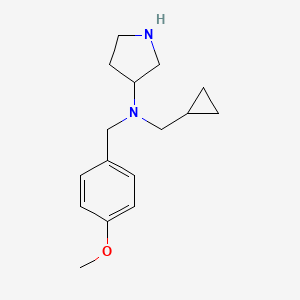 molecular formula C16H24N2O B14225025 N-(Cyclopropylmethyl)-N-[(4-methoxyphenyl)methyl]pyrrolidin-3-amine CAS No. 820984-43-8