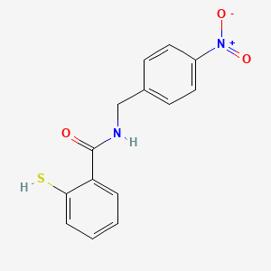 molecular formula C14H12N2O3S B14225134 N-[(4-Nitrophenyl)methyl]-2-sulfanylbenzamide CAS No. 628702-33-0