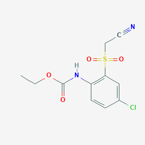 molecular formula C11H11ClN2O4S B14225156 Ethyl [4-chloro-2-(cyanomethanesulfonyl)phenyl]carbamate CAS No. 821806-21-7
