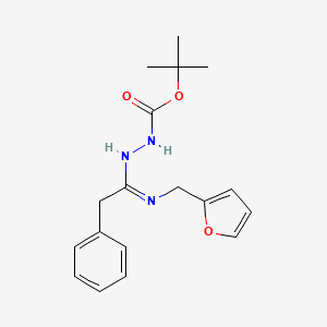 N'-[1-[(Furan-2-ylmethyl)amino]2-phenylethylidene]hydrazinecarboxylic acid tert-butyl ester