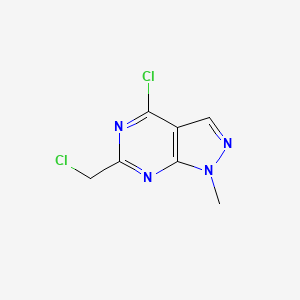 4-chloro-6-(chloromethyl)-1-methyl-1H-pyrazolo[3,4-d]pyrimidine