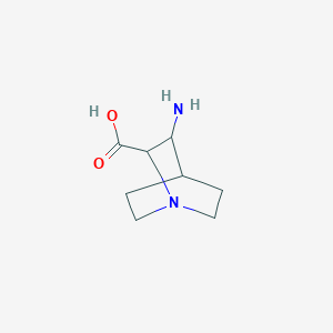 molecular formula C8H14N2O2 B14225228 3-Amino-1-azabicyclo[2.2.2]octane-2-carboxylic acid CAS No. 741212-43-1