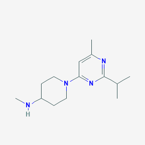 N-methyl-1-[6-methyl-2-(propan-2-yl)pyrimidin-4-yl]piperidin-4-amine