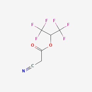 molecular formula C6H3F6NO2 B14225238 Acetic acid, cyano-, 2,2,2-trifluoro-1-(trifluoromethyl)ethyl ester CAS No. 500116-88-1