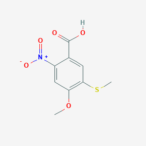 molecular formula C9H9NO5S B1422527 4-Methoxy-5-(methylsulfanyl)-2-nitrobenzoic acid CAS No. 1258640-38-8