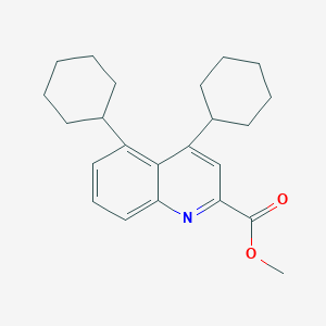 molecular formula C23H29NO2 B14225274 Methyl 4,5-dicyclohexylquinoline-2-carboxylate CAS No. 753487-60-4