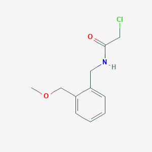 molecular formula C11H14ClNO2 B1422528 2-chloro-N-{[2-(methoxymethyl)phenyl]methyl}acetamide CAS No. 1183436-64-7
